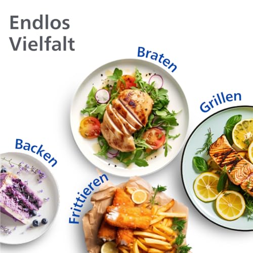 Philips Dual Basket Airfryer 3000 NA350/00 Heißluftfritteuse 9 L