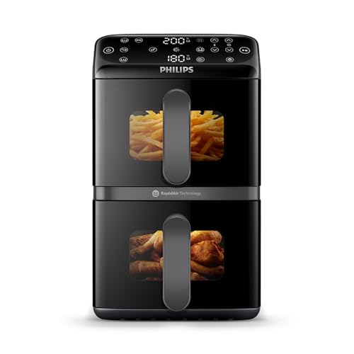 Philips Airfryer 4000 NA460 Heißluftfritteuse 10 L, 2 Körbe