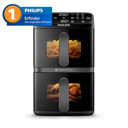 Philips Airfryer 4000 NA460 Heißluftfritteuse 10 L, 2 Körbe