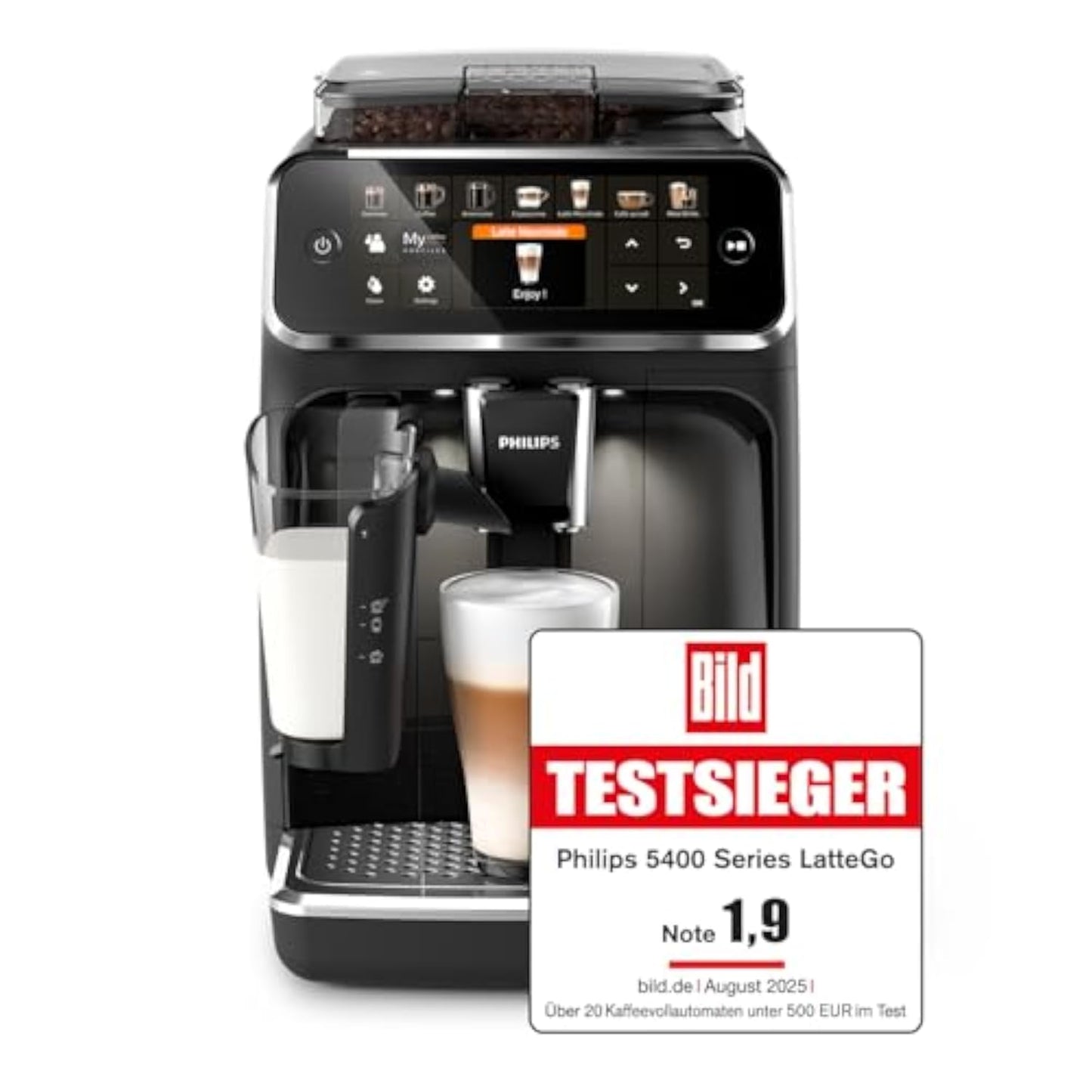 Philips Serie 5400 EP5441/50 Kaffeevollautomat, LatteGo, schwarz