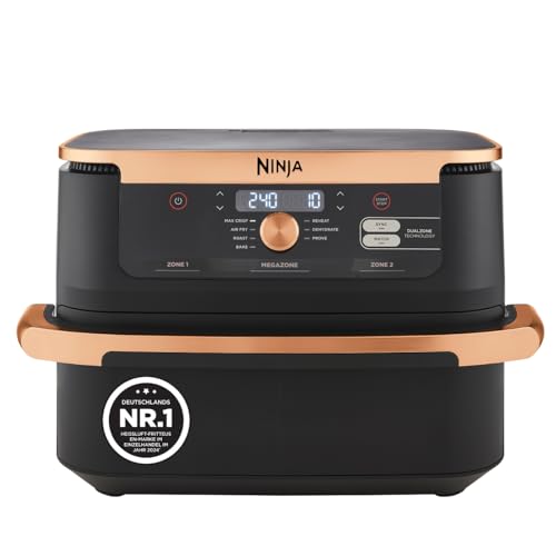Ninja Foodi FlexDrawer AF500EUCP Heißluftfritteuse 10,4 L, Kupfer