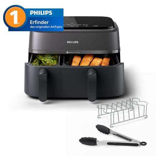 Philips Dual Basket Airfryer 3000 NA350 Heißluftfritteuse 9 L