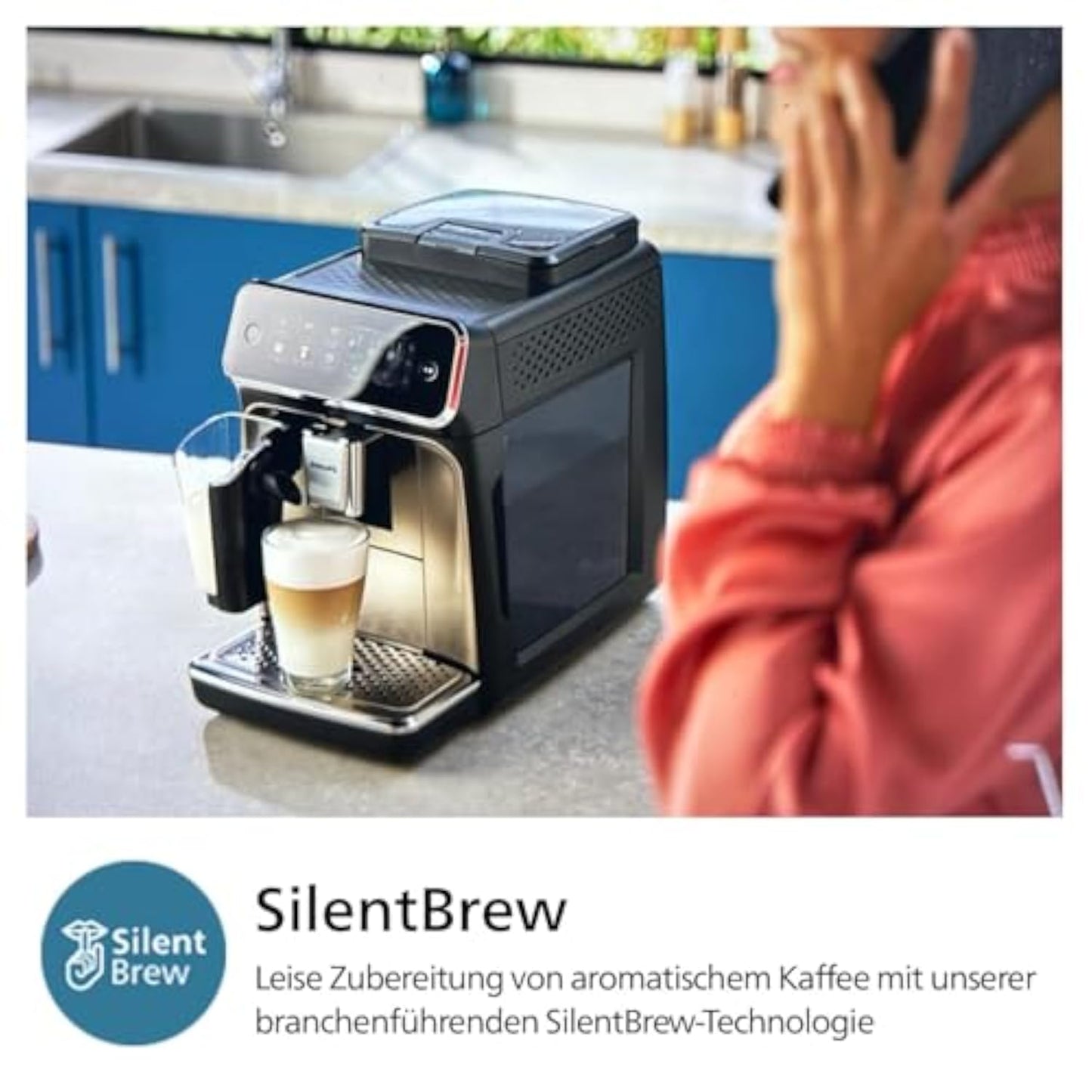 Philips Serie 3300 EP3347/90 Kaffeevollautomat, LatteGo, 6 Rezepte
