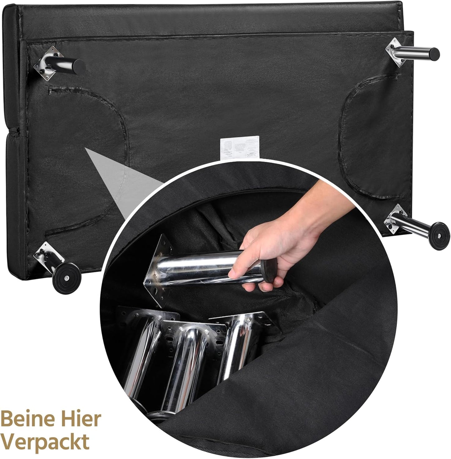 Yaheetech Schlafsofa für max. 3 Personen Gästebett Couch Sofa mit Schlaffunktion Tagesbett Bettsofa Schlafcouch Sofabett Polstersofa bis 350 kg belastbar Elfenbeinen